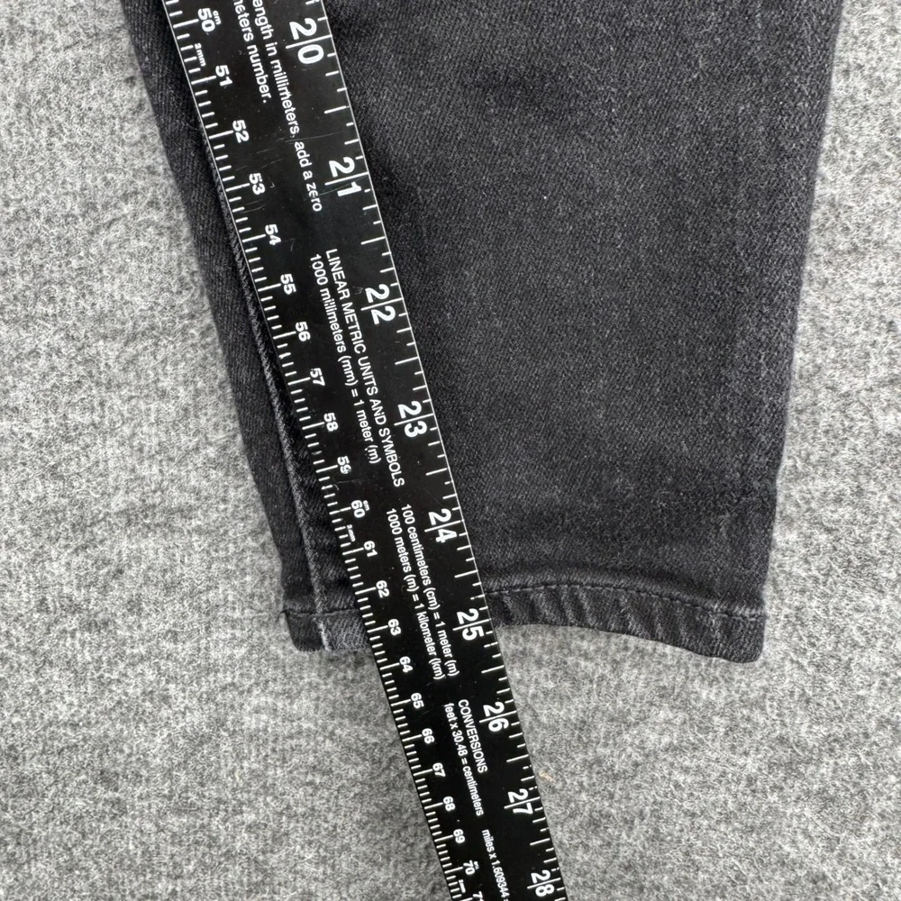Gap 1969 True Skinny Jeans Womens 26P Faded Black Mid Rise Denim Pants Crop